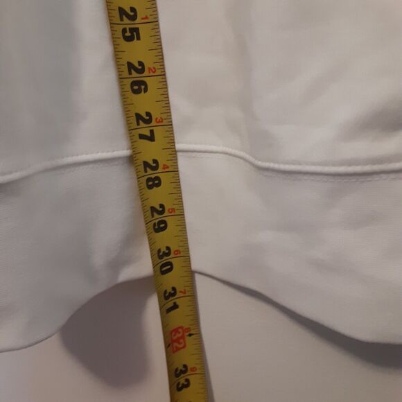 IZOD Golf Long Sleeve Pullover Shirt Sweatshirt Size L 1/4 Zip White - Picture 10 of 10